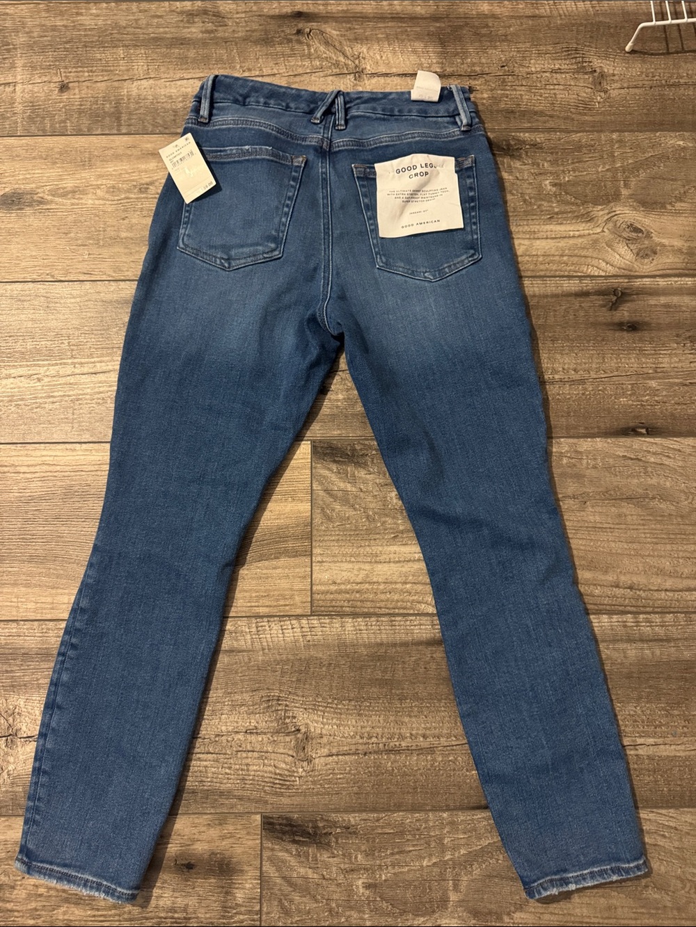 Good American Medium Blue Distressed Skinny Jeans - Picture 4 of 6